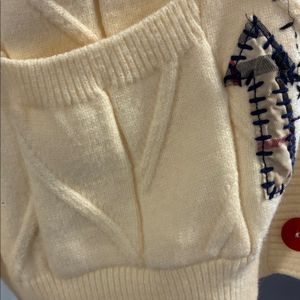 Dreamers Cream Cardigan with Colorful Buttons - Picture 15 of 15